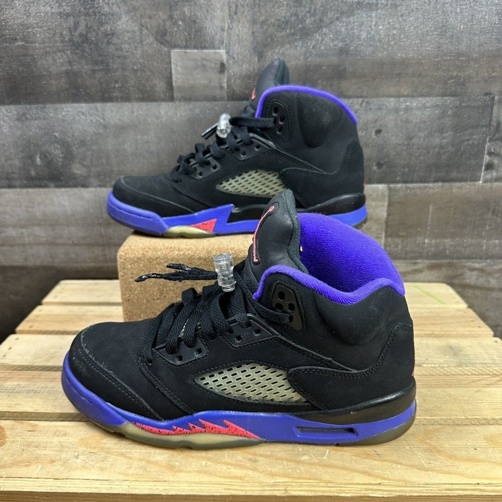 Nike‎ Air Jordan 5 Retro GS Raptors Black Fierce Purple 440892-017 4.5Y